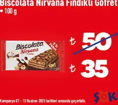BİSCOLATA NİRVANA FINDIKLI GOFRET 100 G